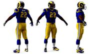 American Football Player Los Angeles Rams Neutral Pose