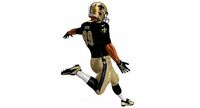 American Football Player New Orleans Saints Fur Rigged