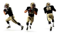 American Football Player New Orleans Saints Running Pose