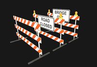 City Barricades Road Consturtion