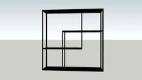Elle Grey Glass Small Shelving Unit