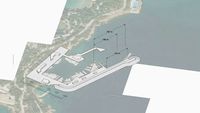 The true size of the New Marina of Vouliagmeni