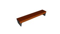 Banc urbain bois et acier 250cm