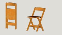 silla plegable de madera