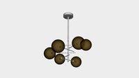 Lustre Pendente Moderno Riera com Globos de Vidro