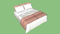 FR- Cama casal queen rosa