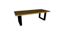Table CASSIS en chêne massif - pieds U 10x6