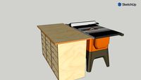 Outfeed and assembly cabinet for Ridgid R4512
