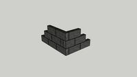 UK Block work corner with 440x215x100 blocks