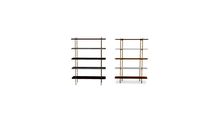 Esther bookshelf, Castlery - Marble wood gold open display shelves
