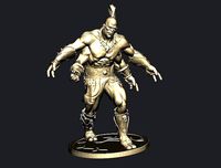 Goro 3D model STL FBX 3mf file for 3D Print CNC router carved | 3D