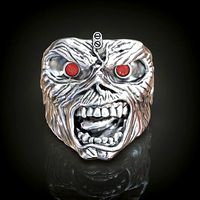 Signet ring Iron Maiden gems eyes | 3D
