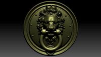Lion Head Door Knocker | 3D