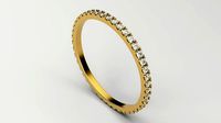 French Pave eternity ring     1 00mm | 3D