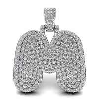 Bubble M Initial Pendant | 3D