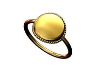 Beaded round dome fashion ring US size 5to9 | 3D