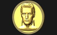 Elvis Presley medallion pendant 3D printing ready stl obj  | 3D