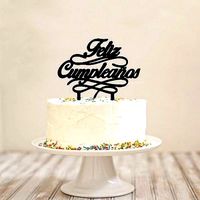 CAKE TOPPER FELIZ CUMPLEANIOS | 3D