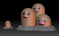 Pokemon Diglett Dugtrio | 3D
