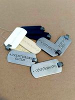 Goblin Slayer dog tag - porcelain obsidian silver proxy | 3D