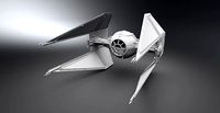 Tie Interceptor scale model | 3D