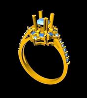 DiamondRing 18K WhiteGold Outstanding Brilliance Diamond | 3D