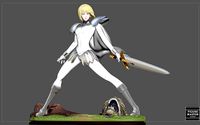 CLAYMORE CLARE FANTASY ANIME WARRIOR GIRL WOMAN ANIME CHARACTER | 3D