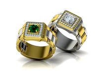 Signet Men Ring Watches Design Ring printable model 12US size | 3D