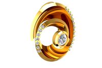 diamond pendant for women 1904 | 3D
