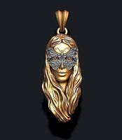 Butterfly and girl pendant | 3D