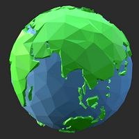 low poly earth