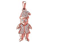 NOEL JEWERLY diamond Santa pendant 663 | 3D