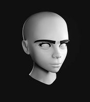 Stylized female head base