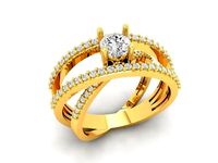 diamond ring for women 489 | 3D