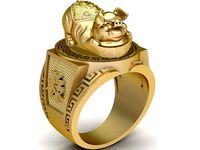 lucky pig ring 373 | 3D