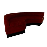 Semicircular sofa leather