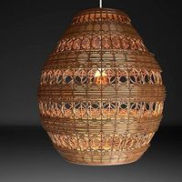 LAMPARA COLGANTE HECHA DE MATERIAL DE MIMBRE