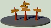 Low Poly Signpost