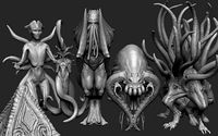 Lovecraftian Chess pieces | 3D