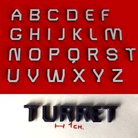 TURRET uppercase and lowercase 3D Letters STL FILE | 3D
