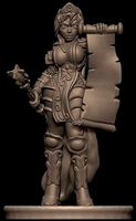 Caesila battle sister of strelig donjon miniature | 3D