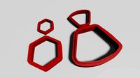 polymeric clay cutter- earrings | 3D