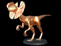 Gold Dilophosaurus Pose | 3D