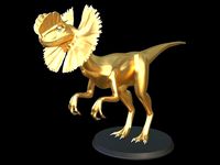 Gold Dilophosaurus  | 3D