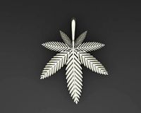 Pendant marijuana leaf | 3D