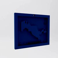 Uzbekistan-Ozbekiston Map 3d Print Model | 3D