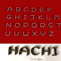 HACHI uppercase and lowercase 3D Letters STL FILE | 3D