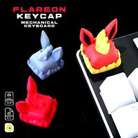 Flareon Pokemon - Keycap 3D mechanical keyboard - Eeveelutions | 3D