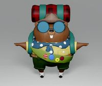 Cartoon Beaver Scout
