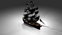 Low poly pirate ship